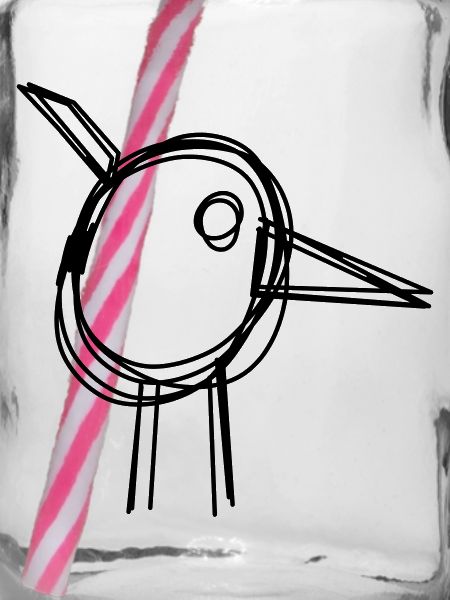 Storch handgezeichnet