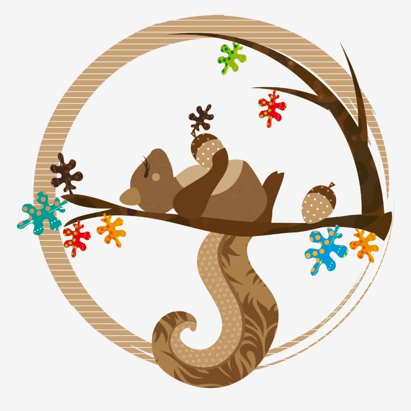 Ein Eichhörnchen schläft