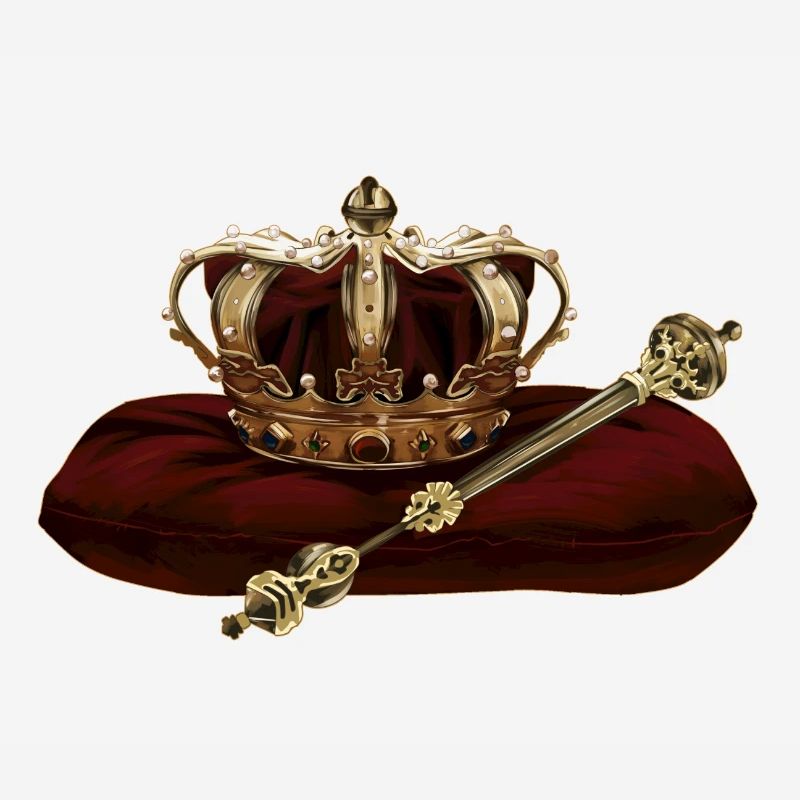 Crown and scepter