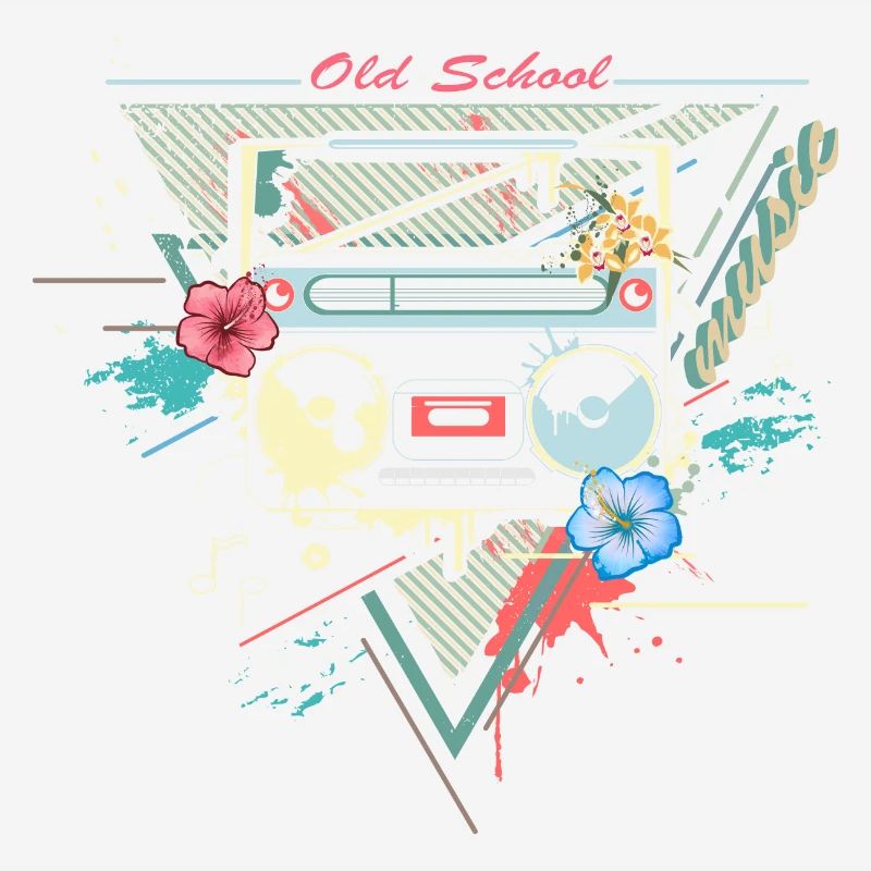 Ghettoblaster retro graffiti