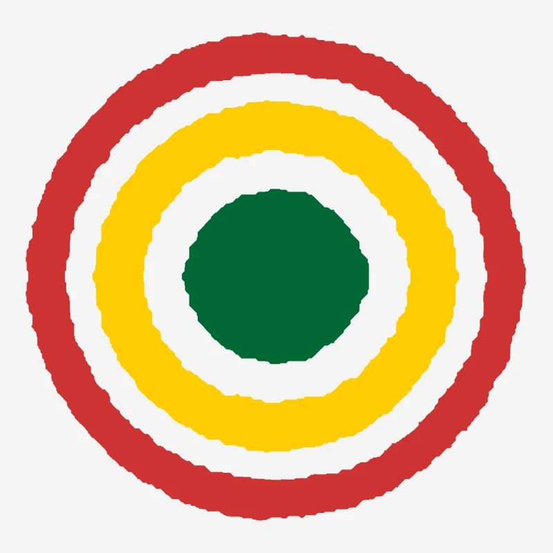 Abstract Concentric Reggae Circle Design
