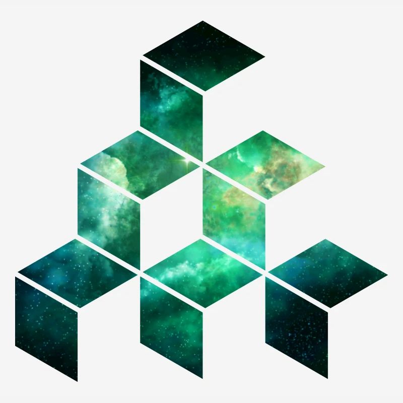 Cube universe geometric pattern