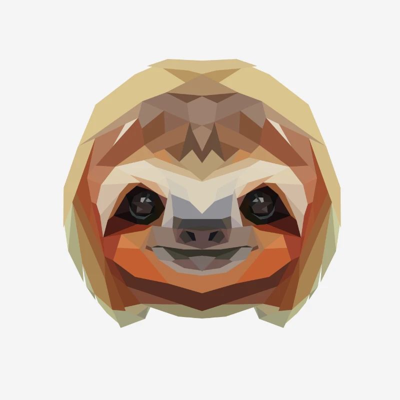 Sloth mosaic low poly