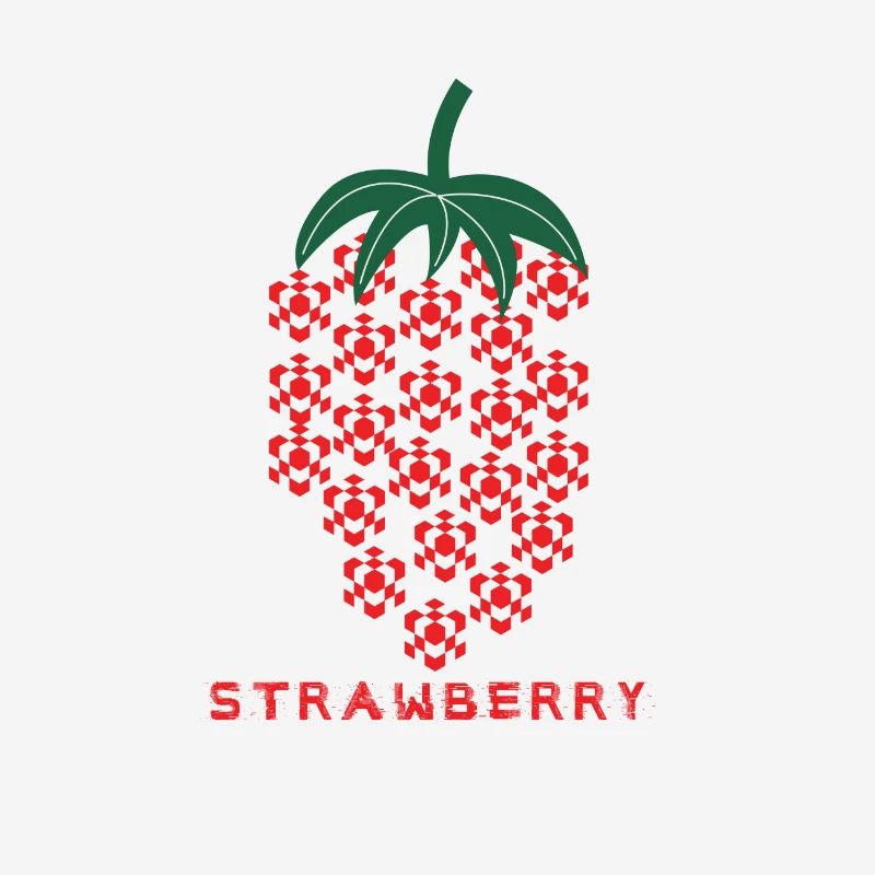 Strawberry, Erdebeere, Abstrait