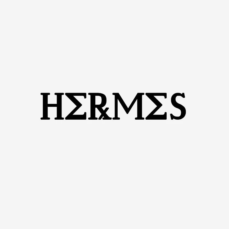 Hermes design black in Greek script