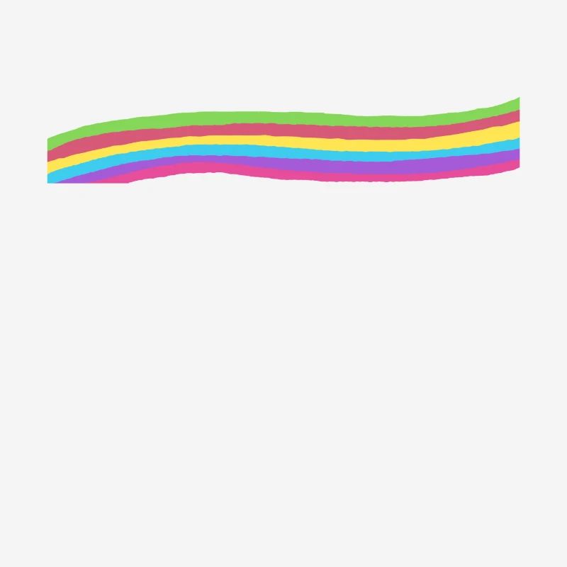 Rainbow colors wave decoration gift your text