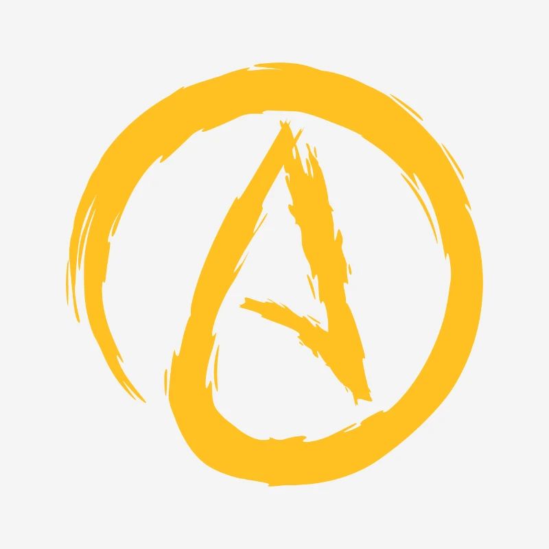 Atheism symbol atheist Darwin evolution gift