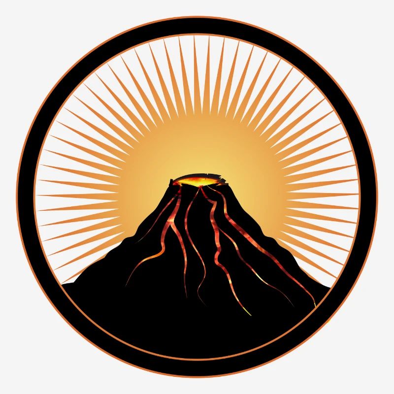 Vulkan Patch mit flüßiger Lava