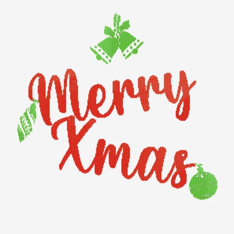 Merry Xmas vert et rouge pull de noel
