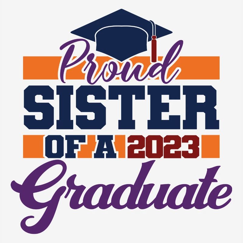 Stolze Schwester eines Abschlussgeschenks 2023