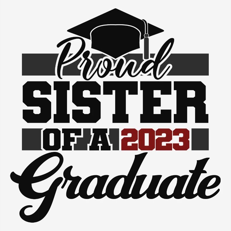 Stolze Schwester eines Abschlussgeschenks 2023