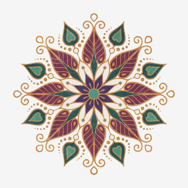 Mandala de fleur blanche