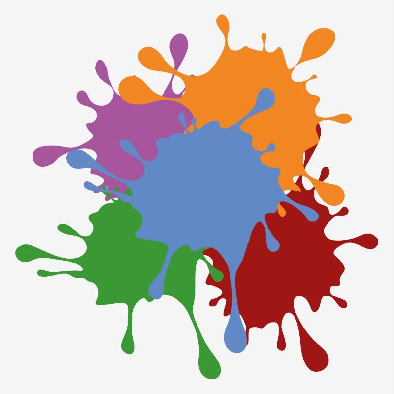 Éclaboussures de couleur Blobs éclaboussures de peinture Peintre Cadeau