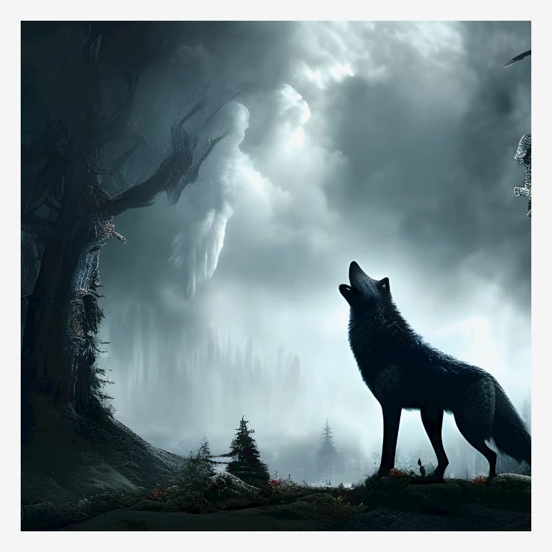 Brüllender Wolf