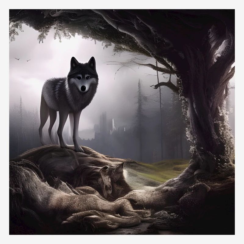 Wolf im Wald