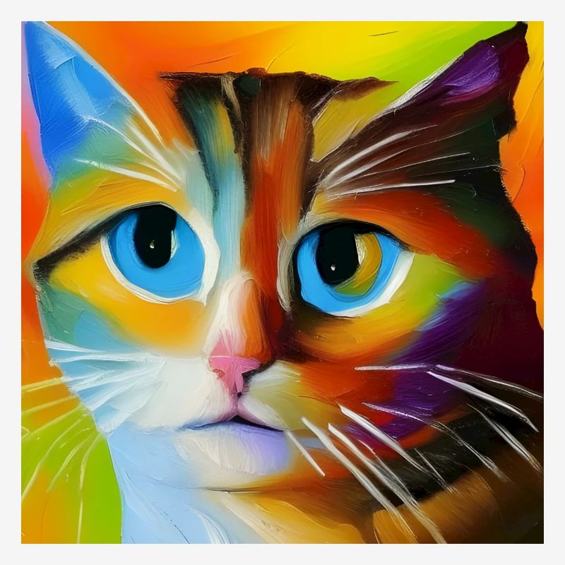 Portrait abstrait de chat