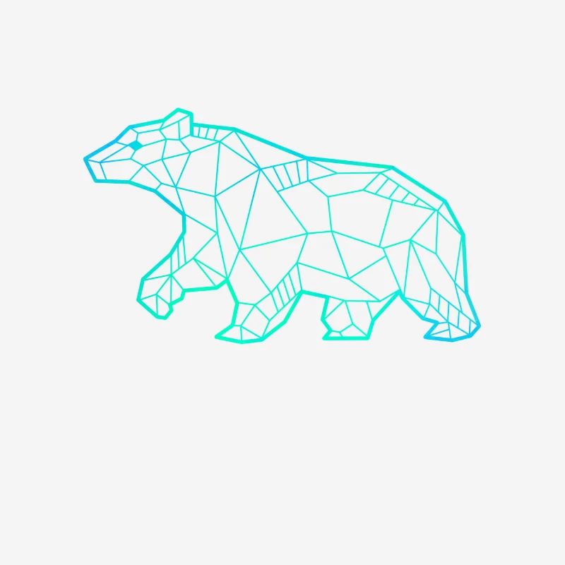 Bear line geometric art