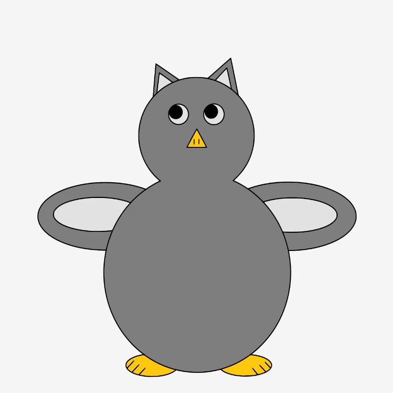 Niedliche graue Eule - Geschenkidee