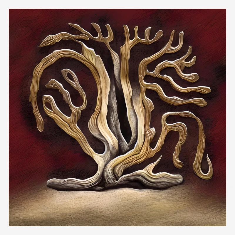 Alter Baum in Rot