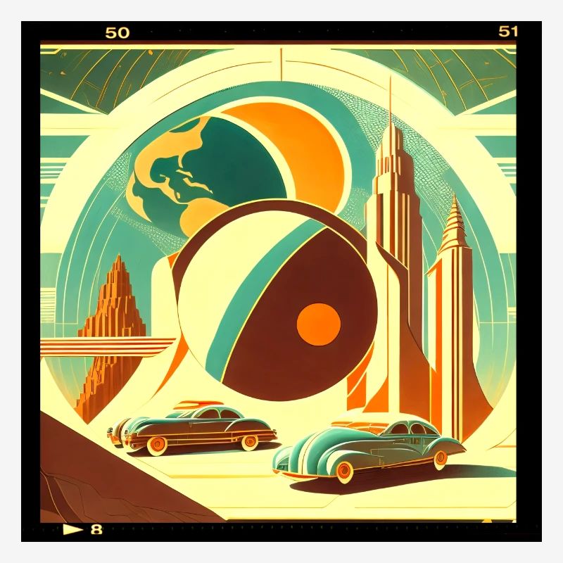 Imaginary retro planet