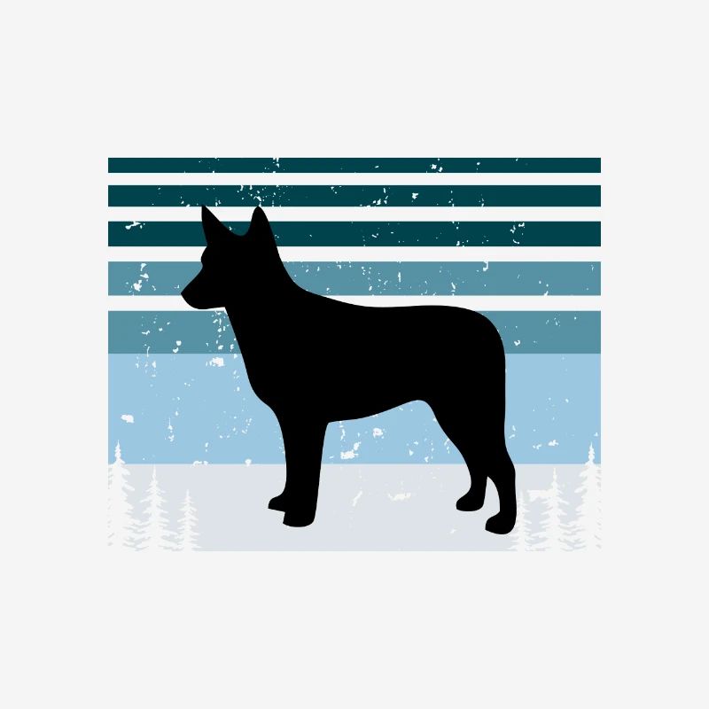 Australian Stumpy Tail Cattle Dog Silhouette