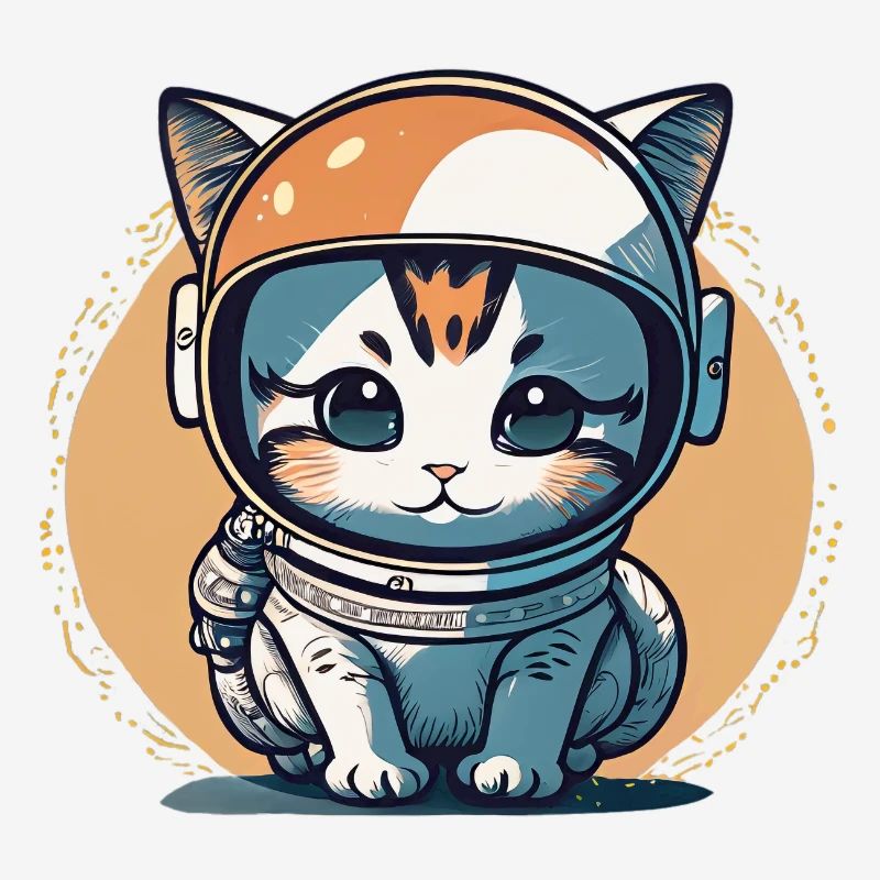 Chatstronaute mignon #10