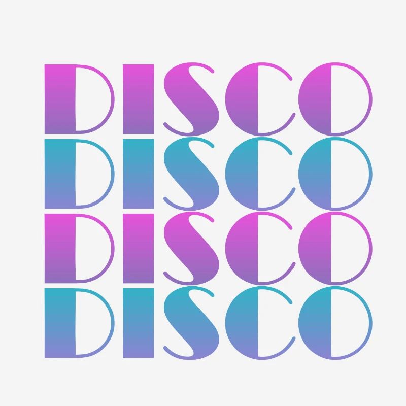 Lebendiges Disco-Textmuster-Design