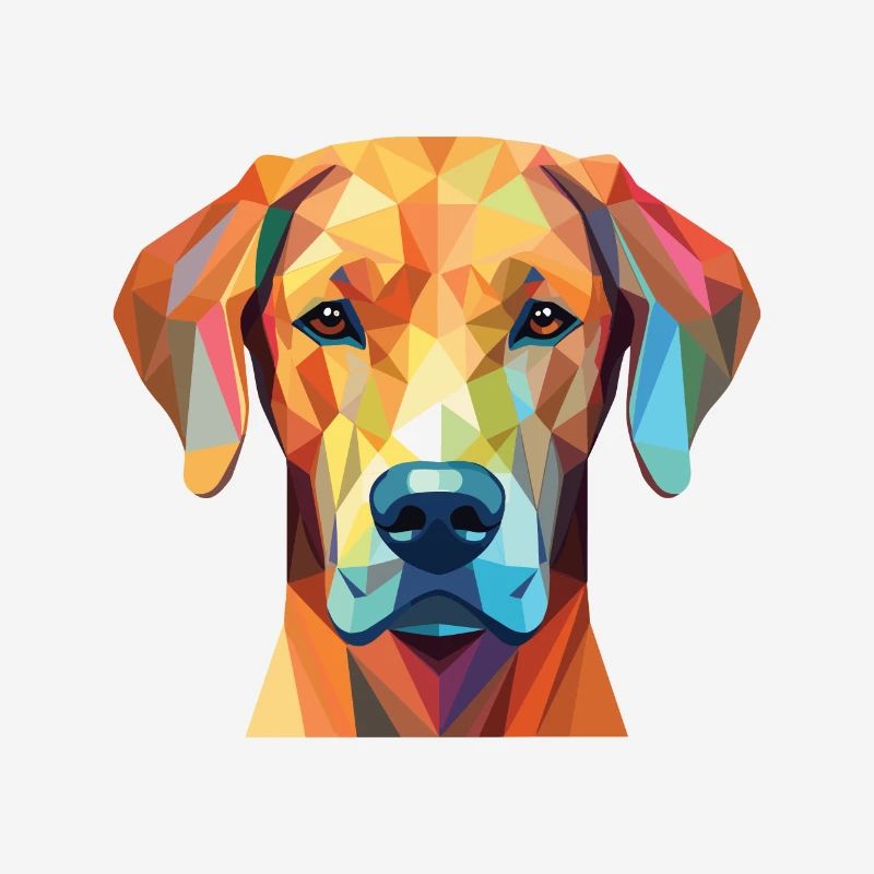 Rhodesian Ridgeback Hunderasse buntes Aquarell