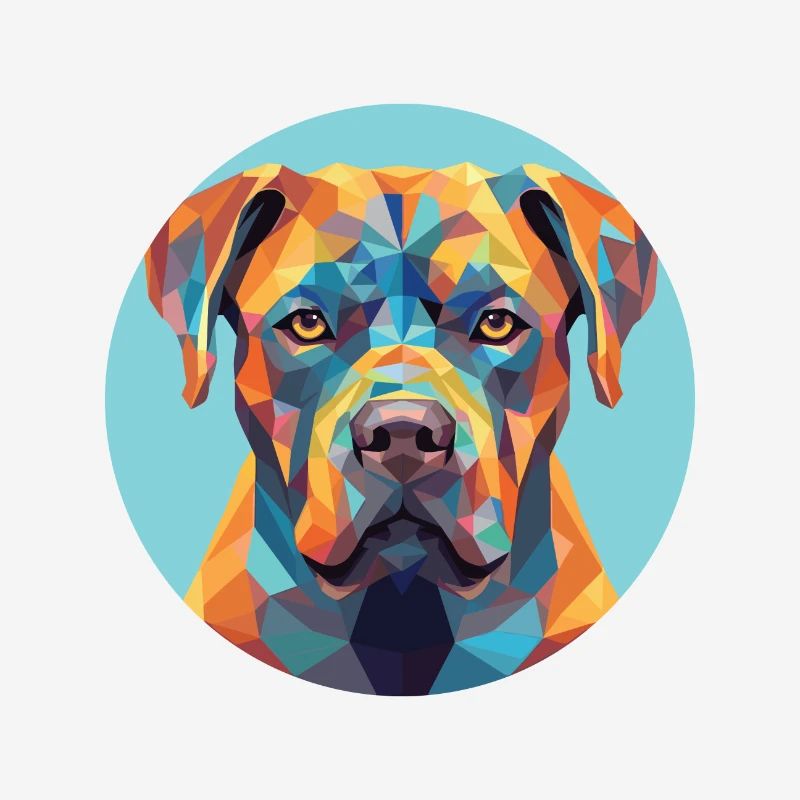 Cane Corso Hunderasse Aquarell Glas Illustration