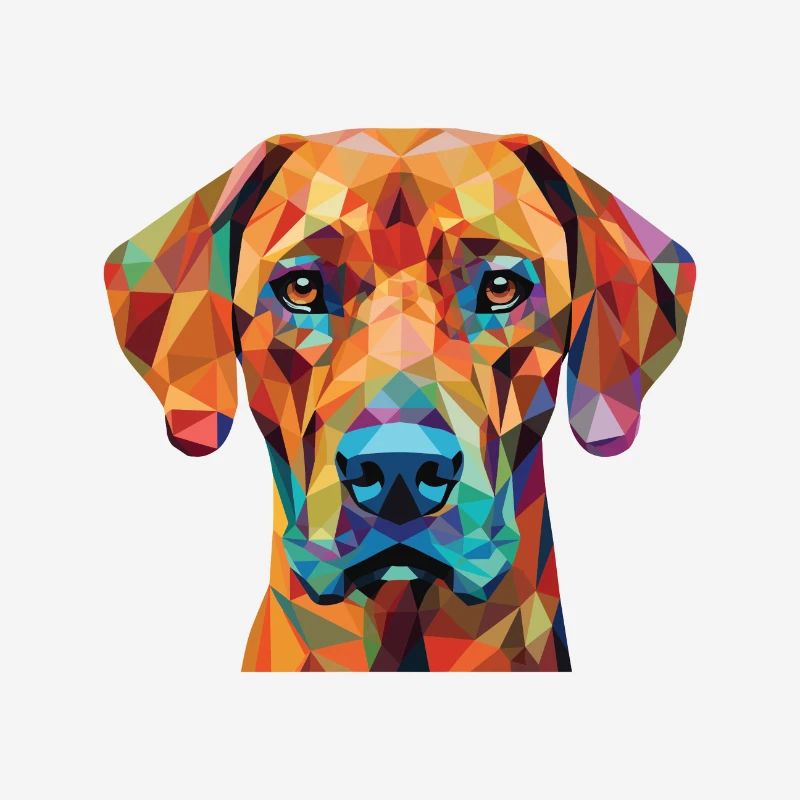 Rhodesian Ridgeback Hunderasse buntes Aquarell