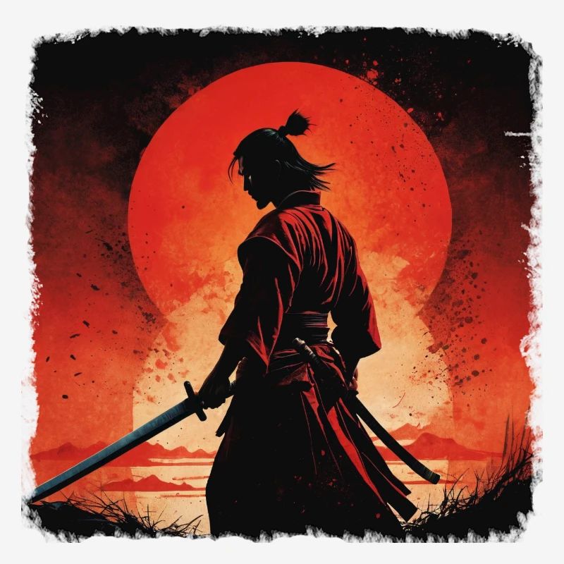 sunset samurai Warrior