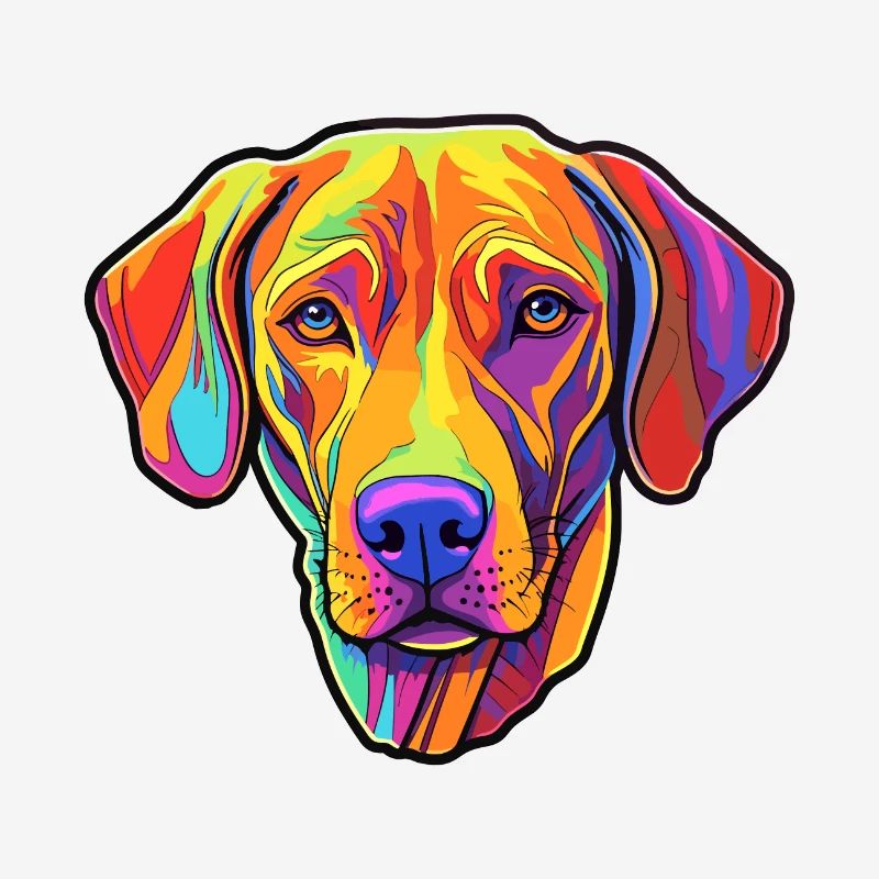 Rhodesian Ridgeback Hunderasse Cartoon Kawaii Illus