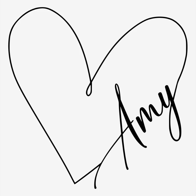 Amy Name Heart Line