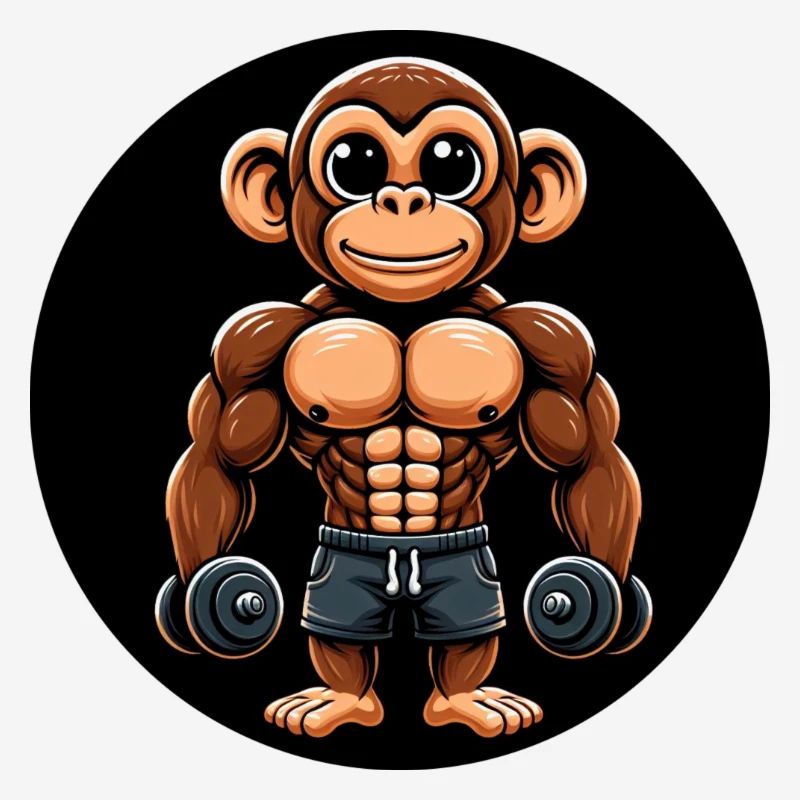 Monkey Chimpanzee Bodybuilder Training