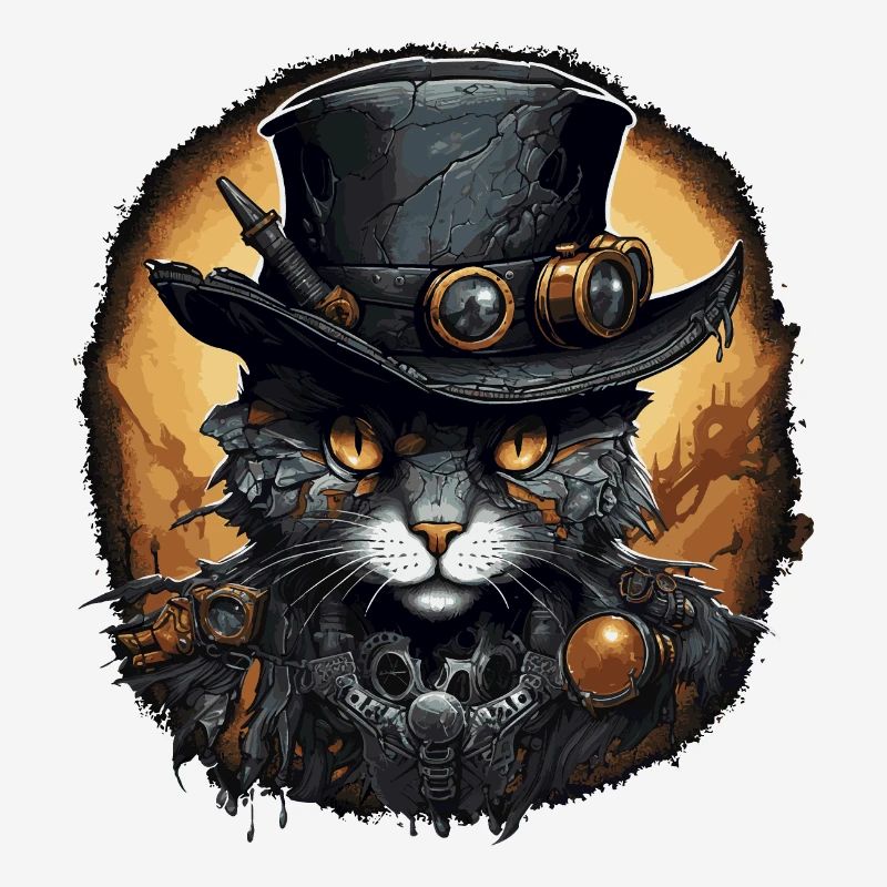 Chat steampunk