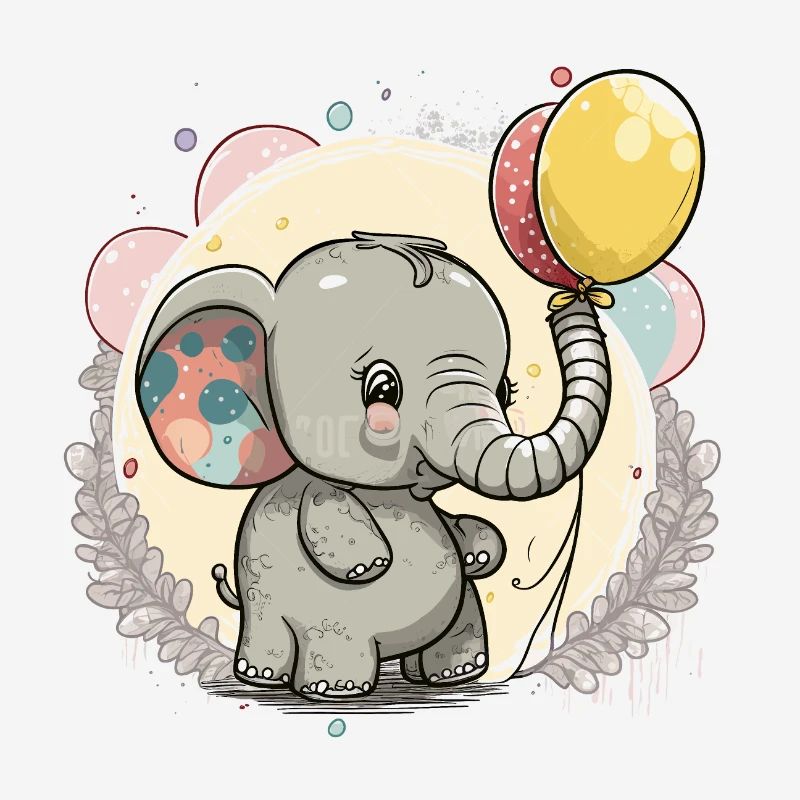 Bébé éléphant amour