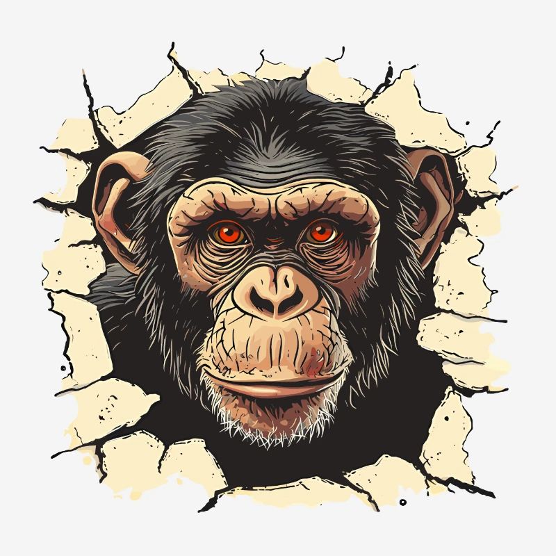 monkey, monkey head, chimpanzee, monkey