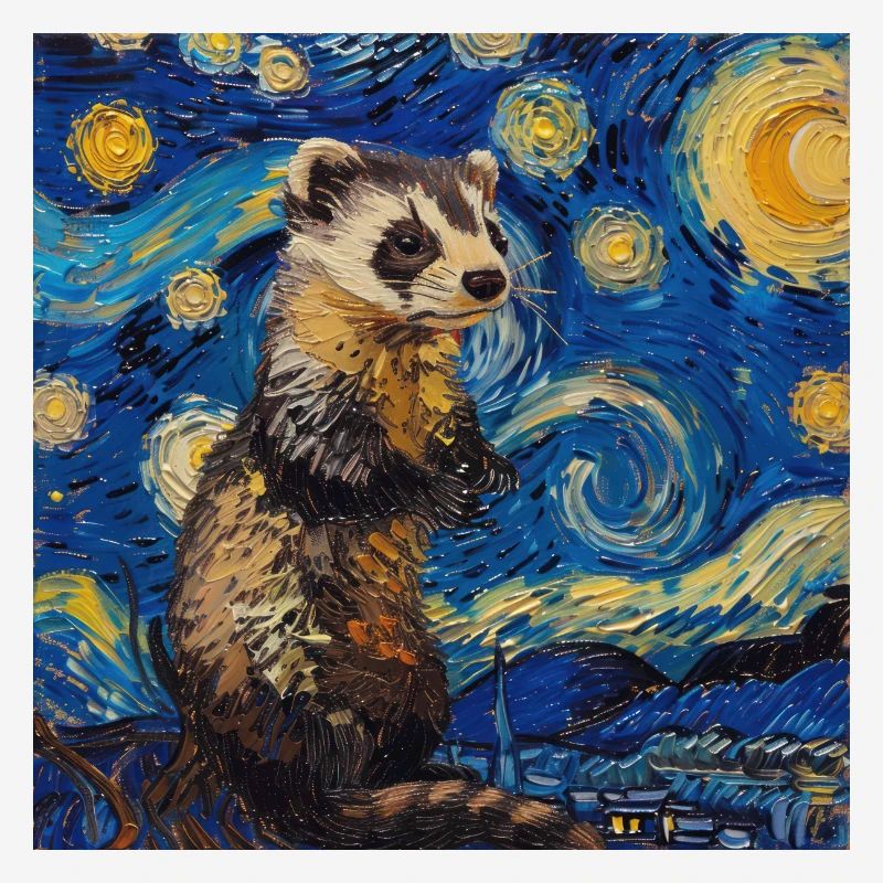 frettchen, Van Gogh, Geschenk