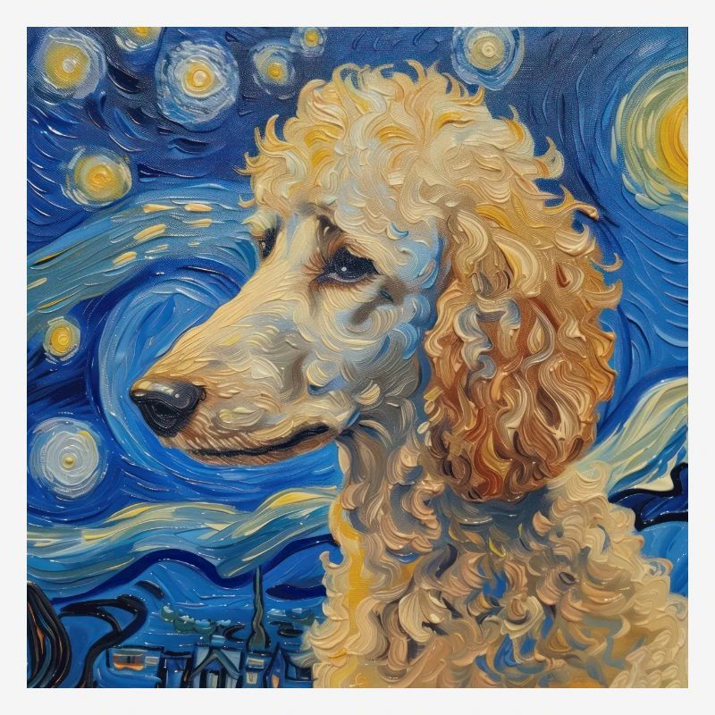 Pudel Van Gogh Geschenk
