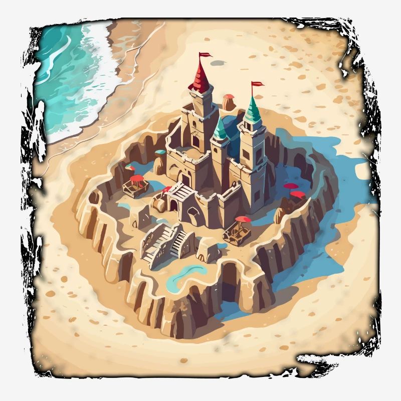 Château de sable / Construction / Jouer / Château / Vacances