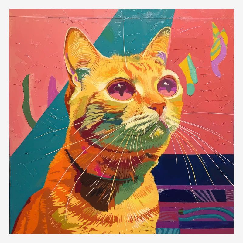 Cat, cat motif, pop art, gift, gift idea