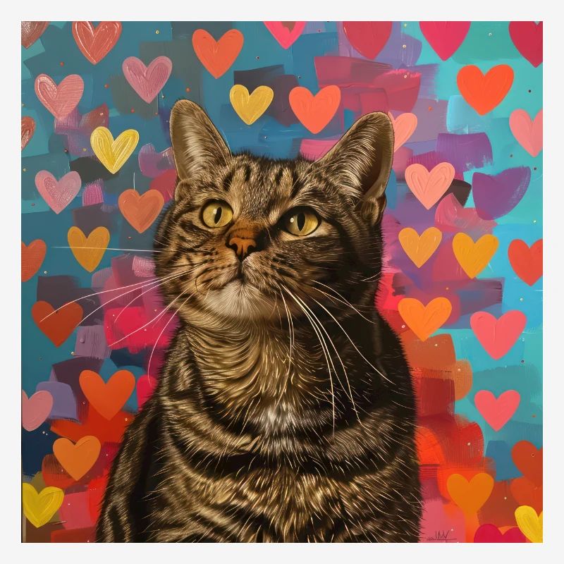 Katze, katzenmotiv, popart, geschenk, geschenkidee