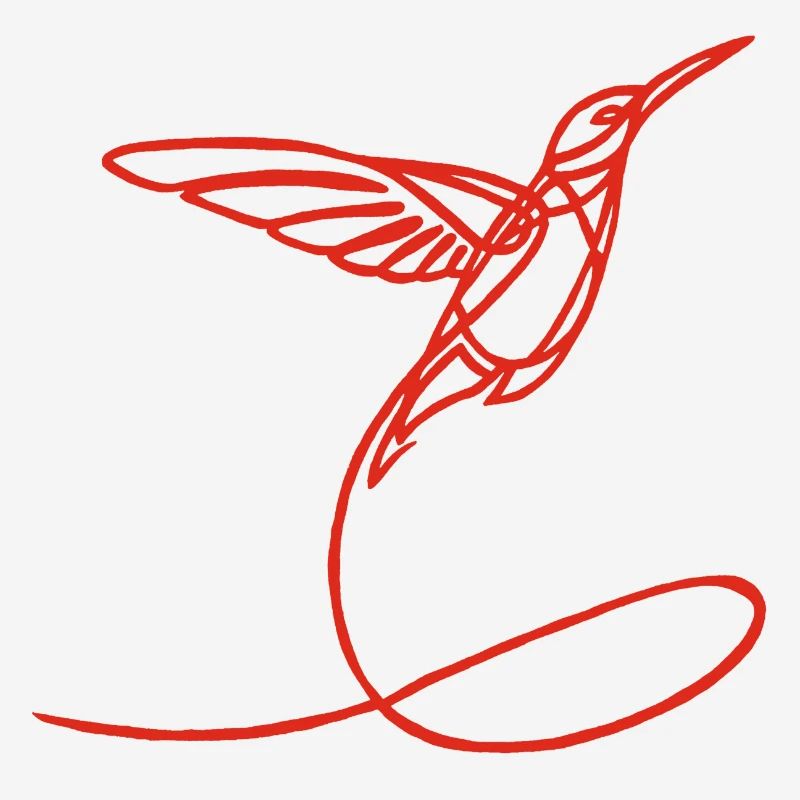 Oiseau étrange rouge
