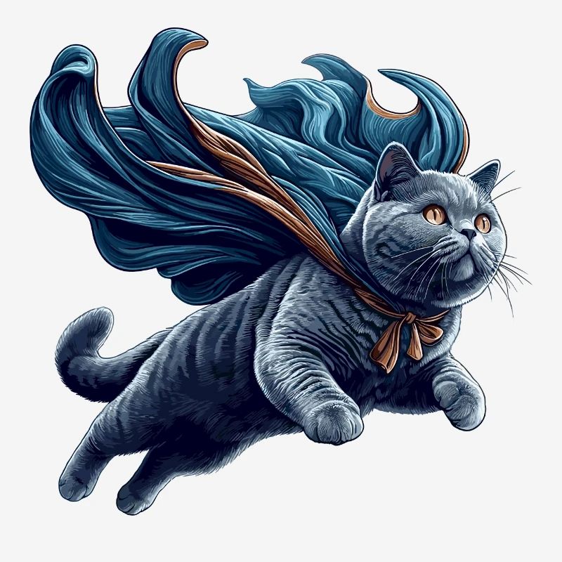 Super Katze BKH Blue Geschenk