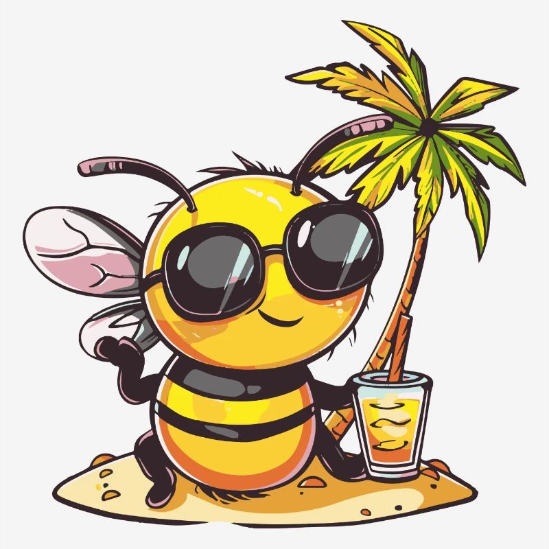 Bee Summer Beach Vacation