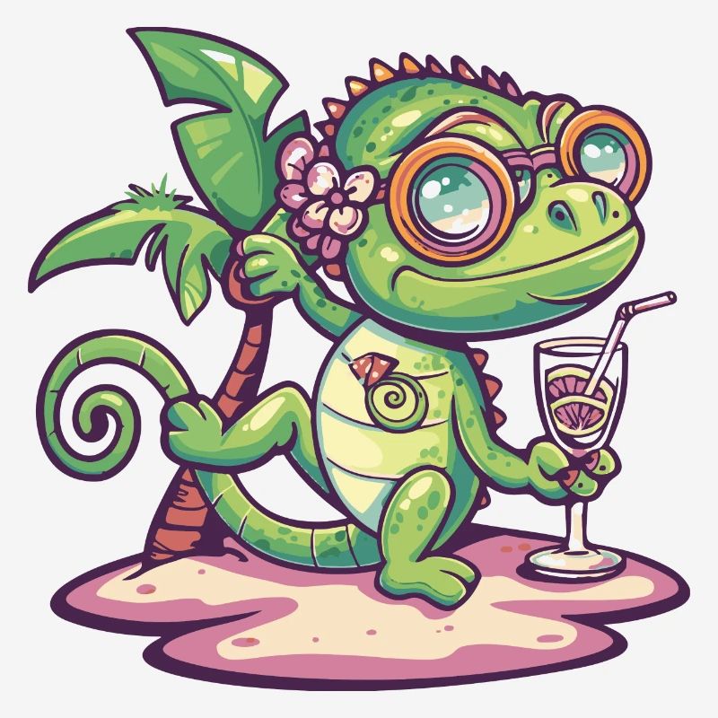 Vacances d’été caméléon