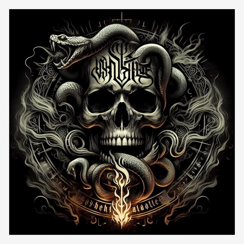 Crâne et serpents