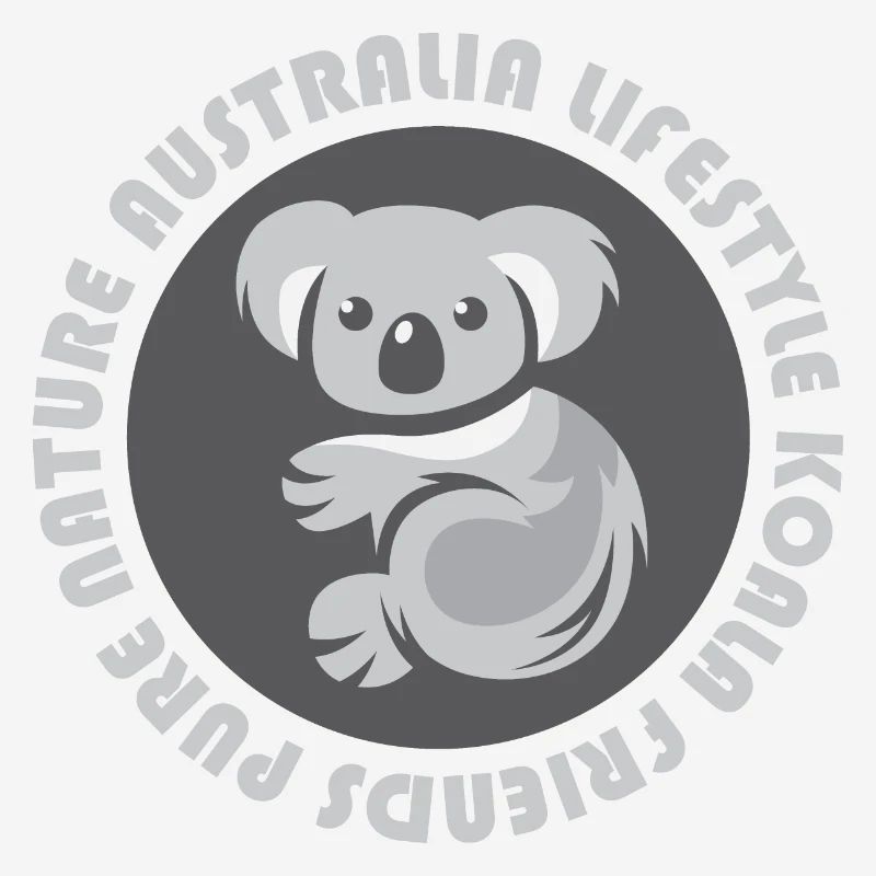 Australia Koala Emblem Bear Comic Cartoon Icon