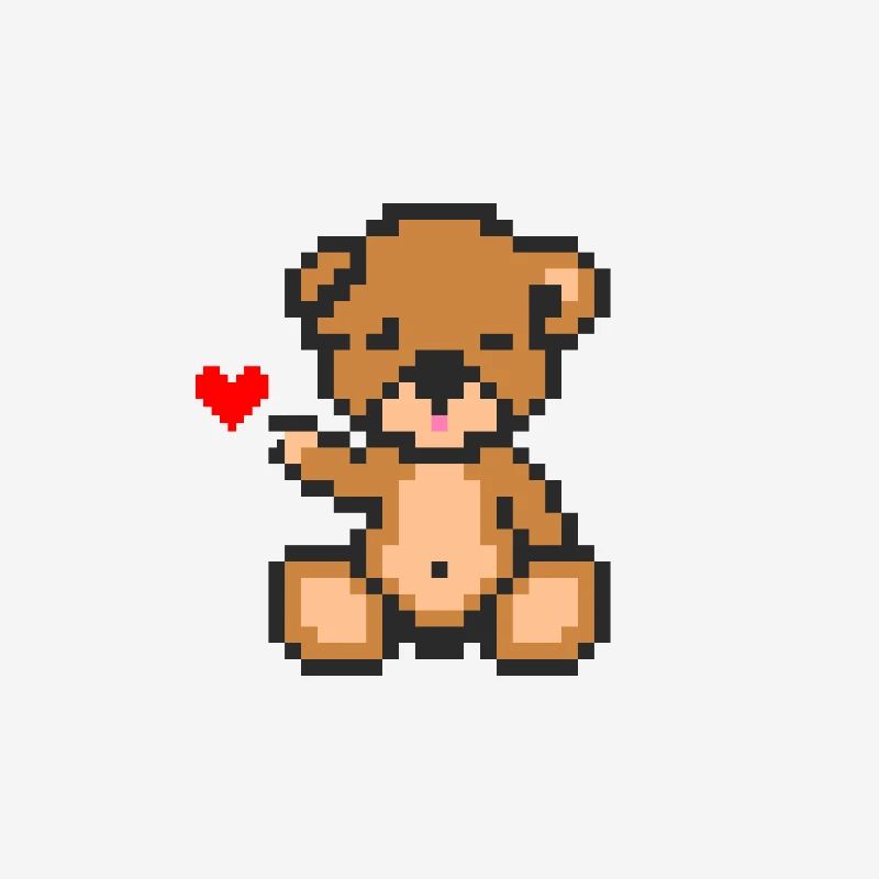 Pixel-Bär-Liebe