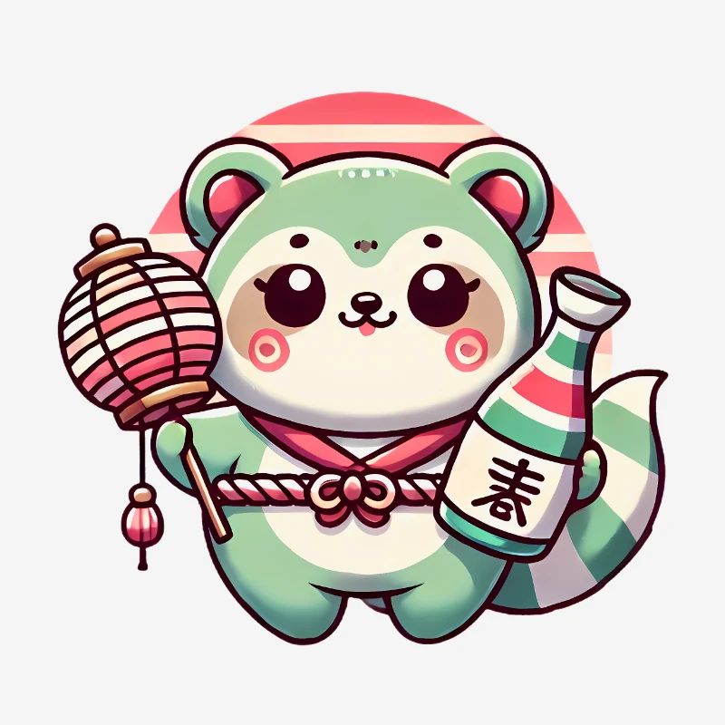 Whimsical Tanuki Lantern Design